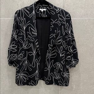Chico's Black and White Abstract Blazer